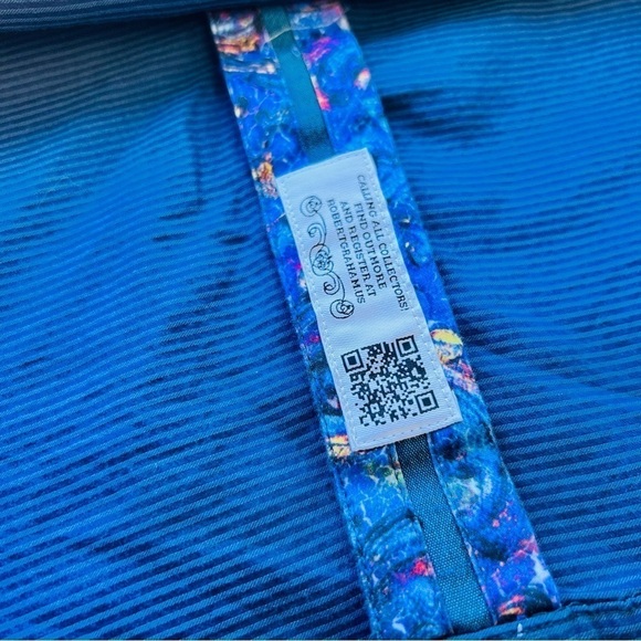 Robert Graham luxury Blue Button Up Dress Shirt Small - Picture 9 of 11